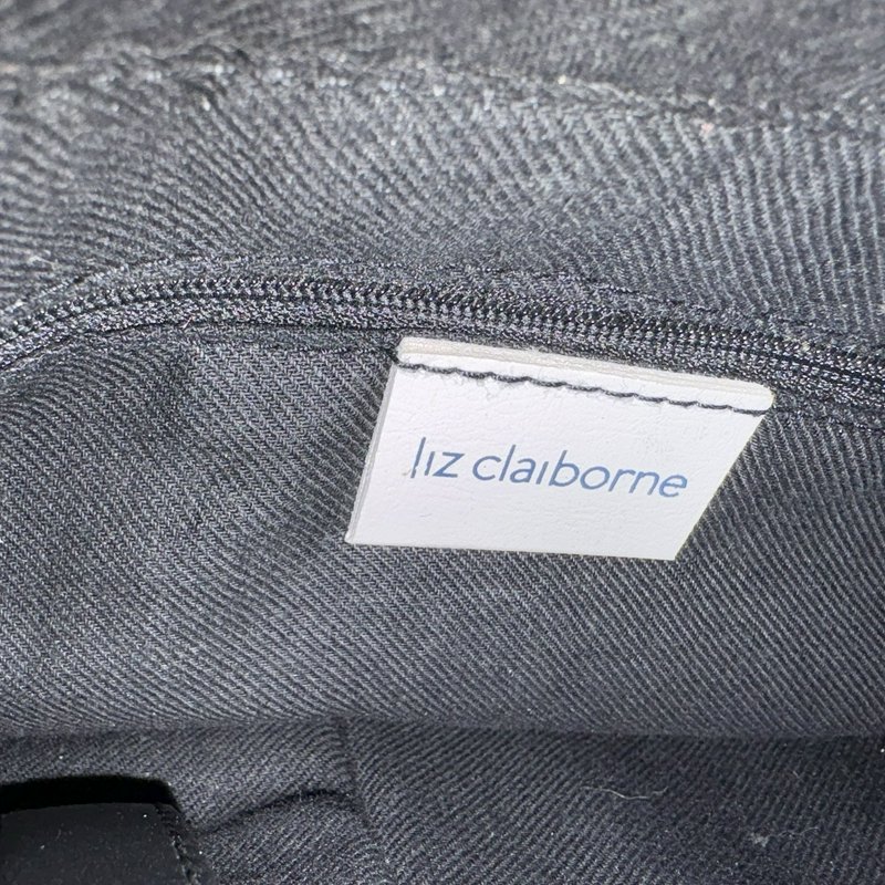 Vintage Y2K Liz Claiborne Black Shoulder Bag Purse Faux Leather Organizer