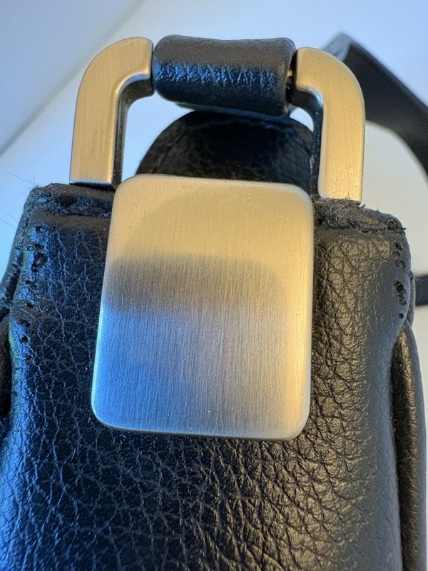 Vintage Y2K Liz Claiborne Black Shoulder Bag Purse Faux Leather Organizer