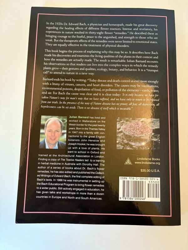 Bach Flower Remedies Form & Function Julian Barnard 2004 Paperback Like New