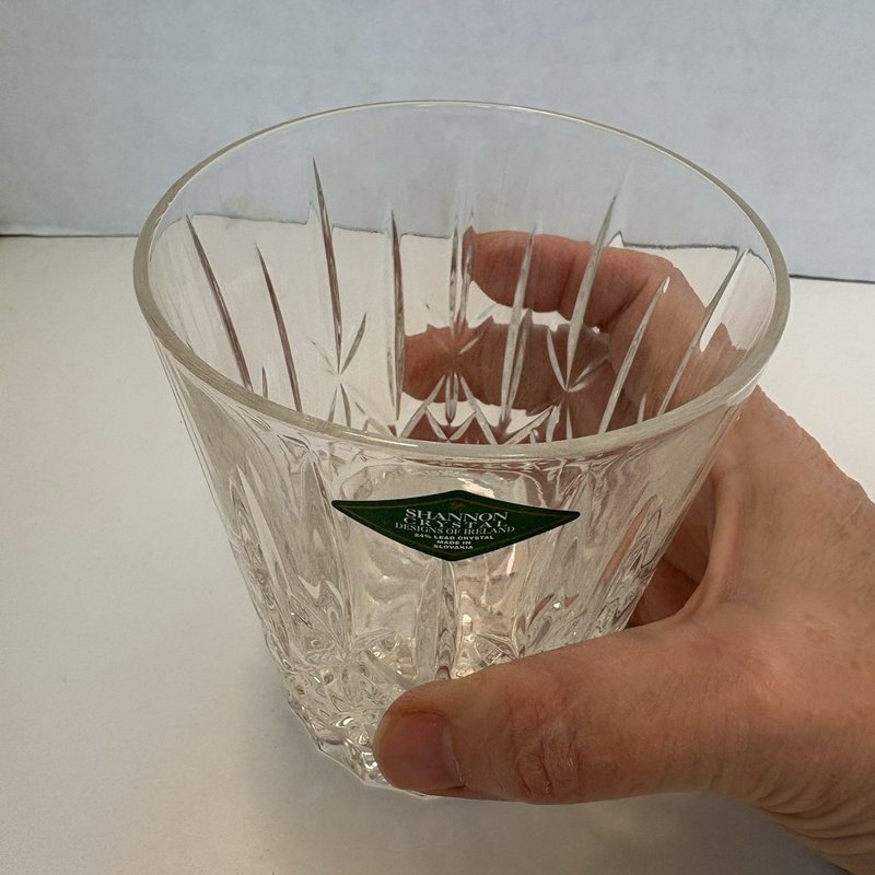 Shannon Crystal Caitlin 11.5 oz Glass by Godinger 24% Lead Crystal NOS