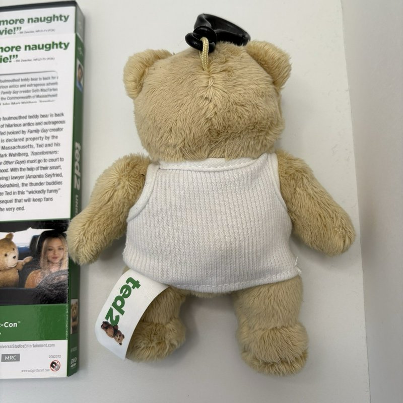Ted & Ted 2 DVD Lot (Sealed Movies)  Includes Ted 2 Plush Clip-On Keychain