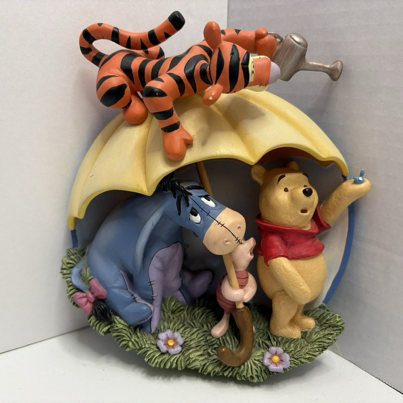 Disney Winnie the Pooh Bradford Exchange 3D Plate - Puzzling Sort of Weather
