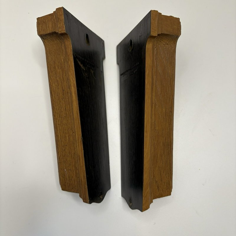 Vintage Homco 1981 Wall Pockets Faux Wood Plastic Floral Pair Retro Decor USA