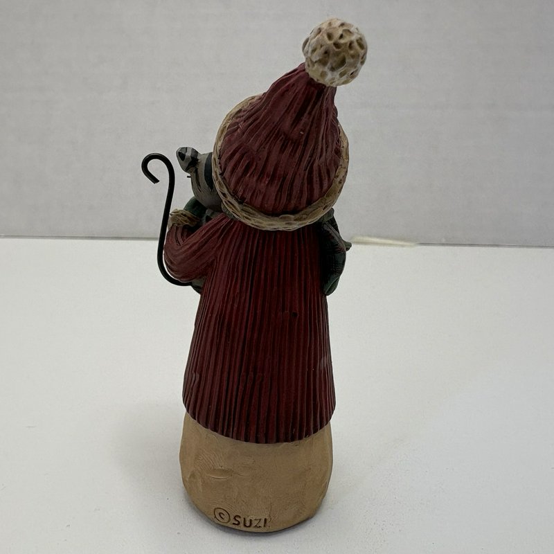 Suzi Christmas Figurines Lot of 2 – Snowmen with Cats Whimsical Holiday Decor