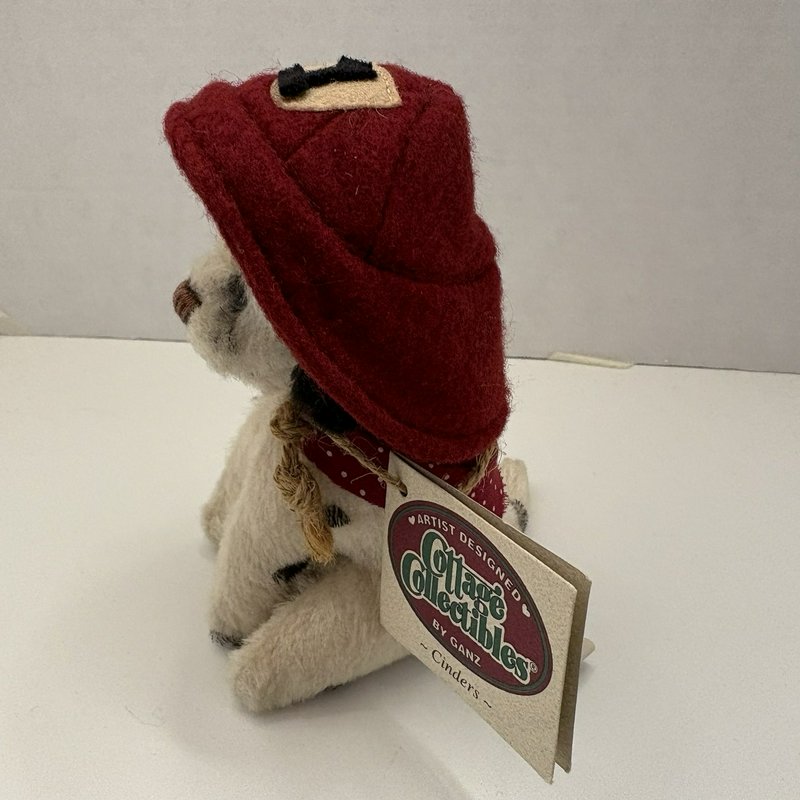 Ganz Cottage Collectibles Cinders Plush Dog Firefighter Hat Artist Designed 1998