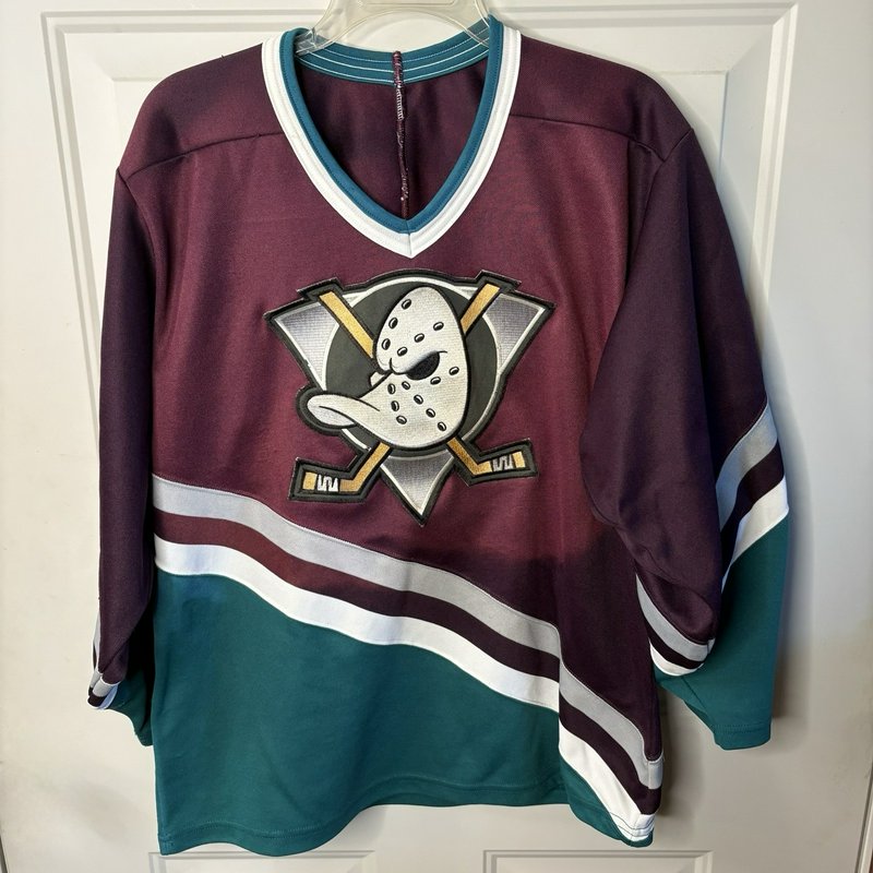 Vintage 1990s CCM Anaheim Mighty Ducks Burgundy Jade Alternate Jersey Men’s M