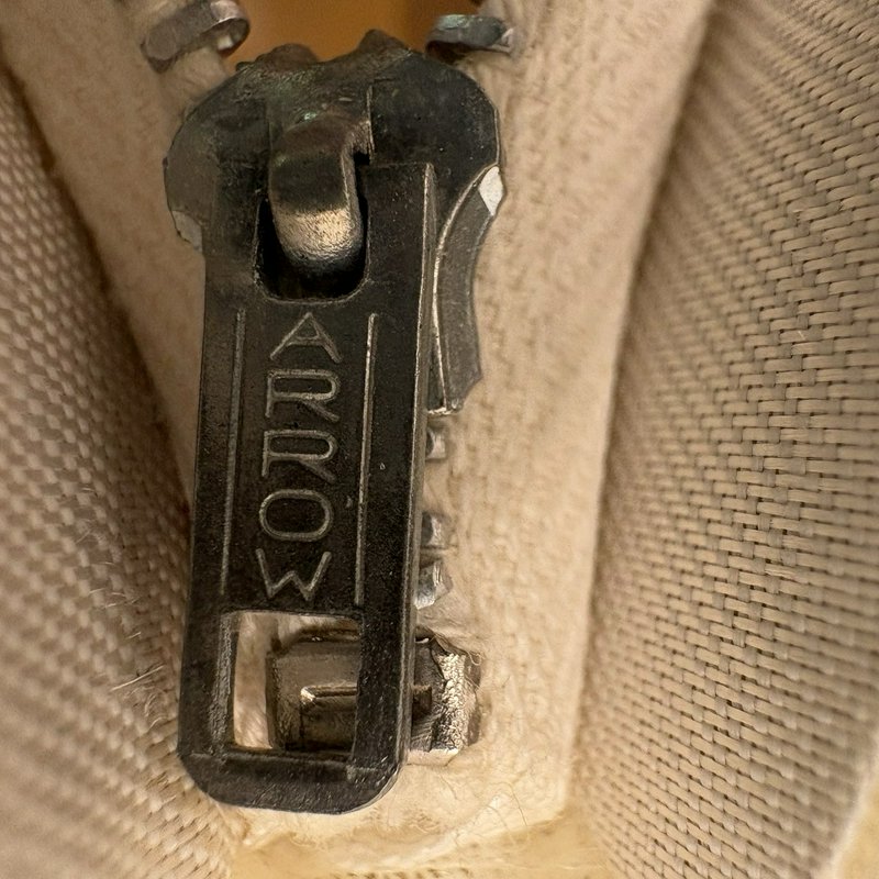 Vintage Bridal Beaded Clutch Ivory Made in Japan Arrow Zipper Evening Bag