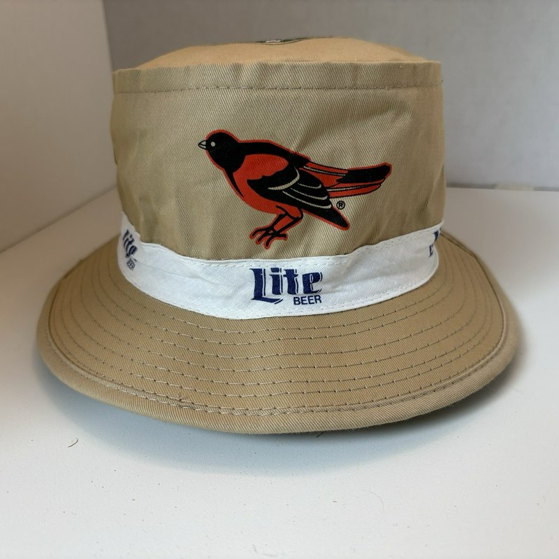 Baltimore Orioles 40th Anniversary 1994 Miller Lite HTS Promo Bucket Hat Medium