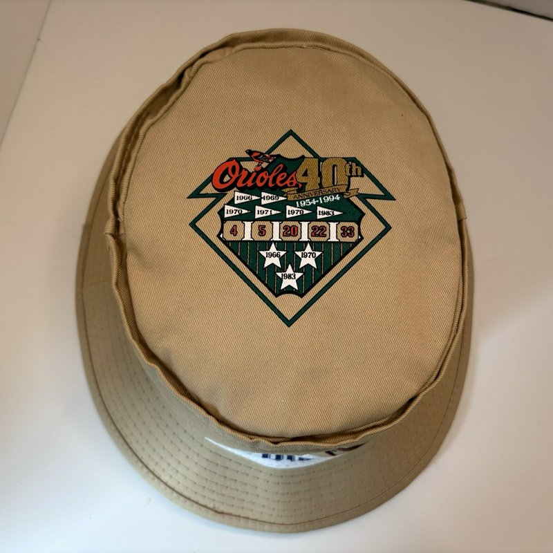 Baltimore Orioles 40th Anniversary 1994 Miller Lite HTS Promo Bucket Hat Medium