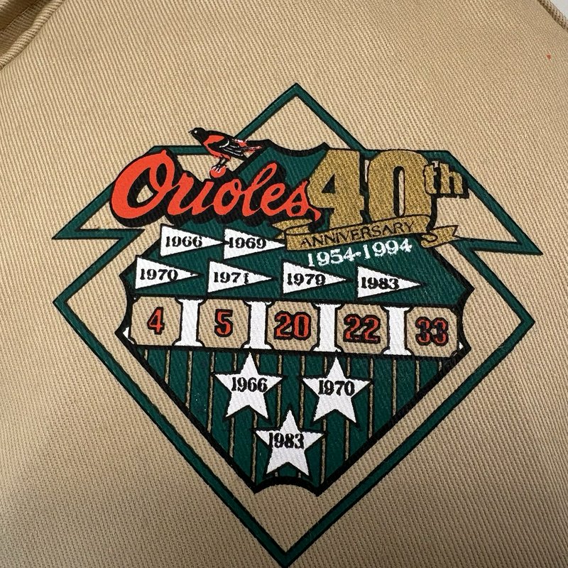 Baltimore Orioles 40th Anniversary 1994 Miller Lite HTS Promo Bucket Hat Medium