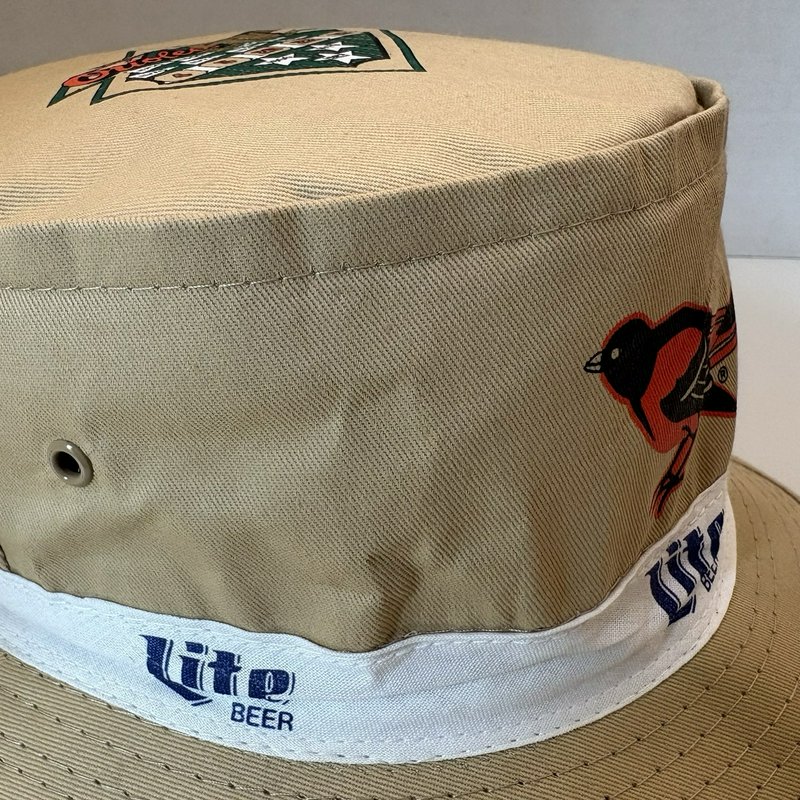 Baltimore Orioles 40th Anniversary 1994 Miller Lite HTS Promo Bucket Hat Medium