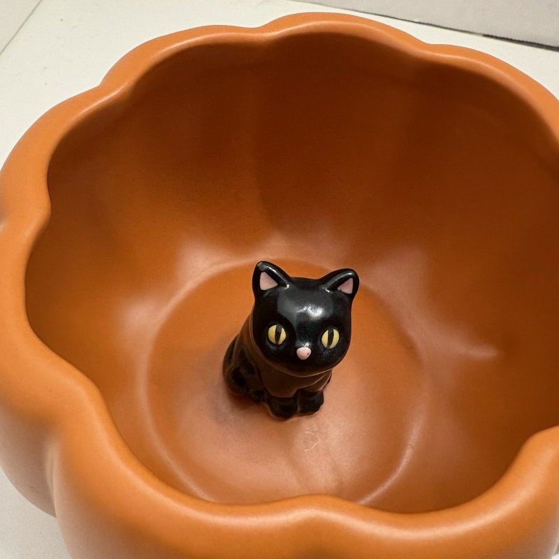 Celebrate Together Peek-A-Boo Pumpkin Mug Oversized Black Cat Inside Halloween