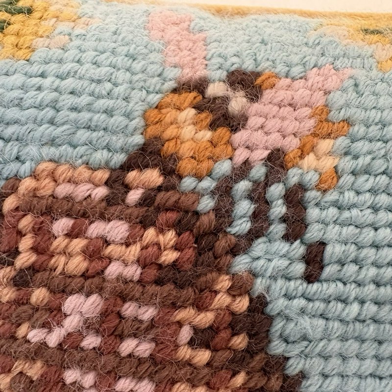 Vintage Needlepoint Pillow Beehive Sampler “Home Is Where Your Honey Is” 6x8 In