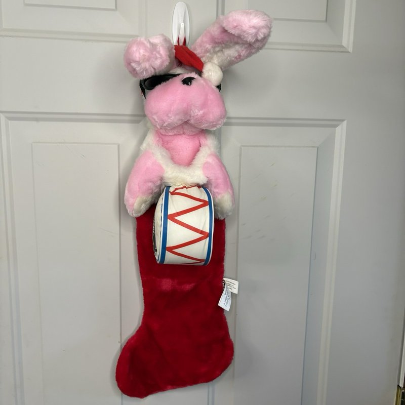 Vintage Energizer Bunny Lot – 1993 Christmas Stocking Plush + 1997 Plush NIP