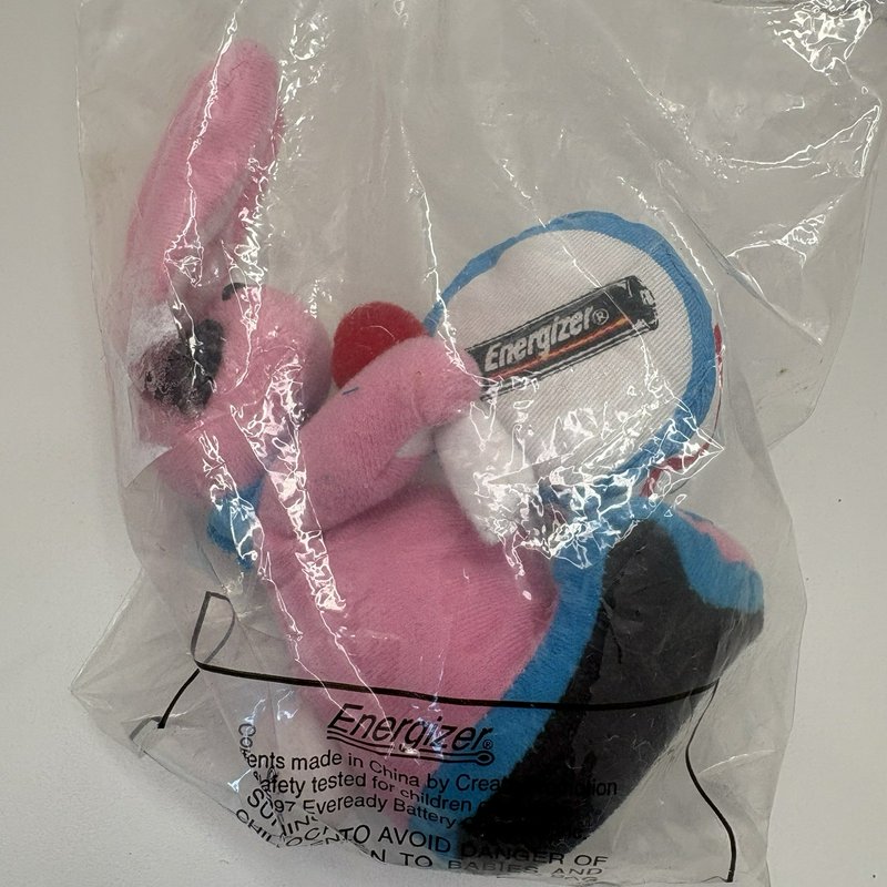 Vintage 1997 Energizer Bunny Plush Toy Drum Advertising Promo NIP Sealed