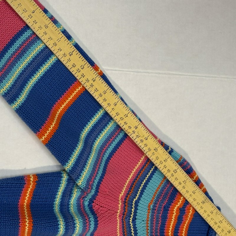 Vintage Y2K Ralph Lauren Women’s Large Sweater Multicolor Striped Cotton Knit