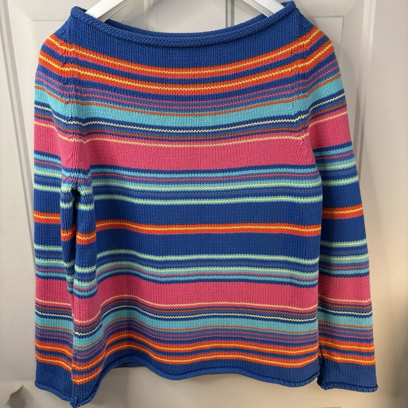 Vintage Y2K Ralph Lauren Women’s Large Sweater Multicolor Striped Cotton Knit