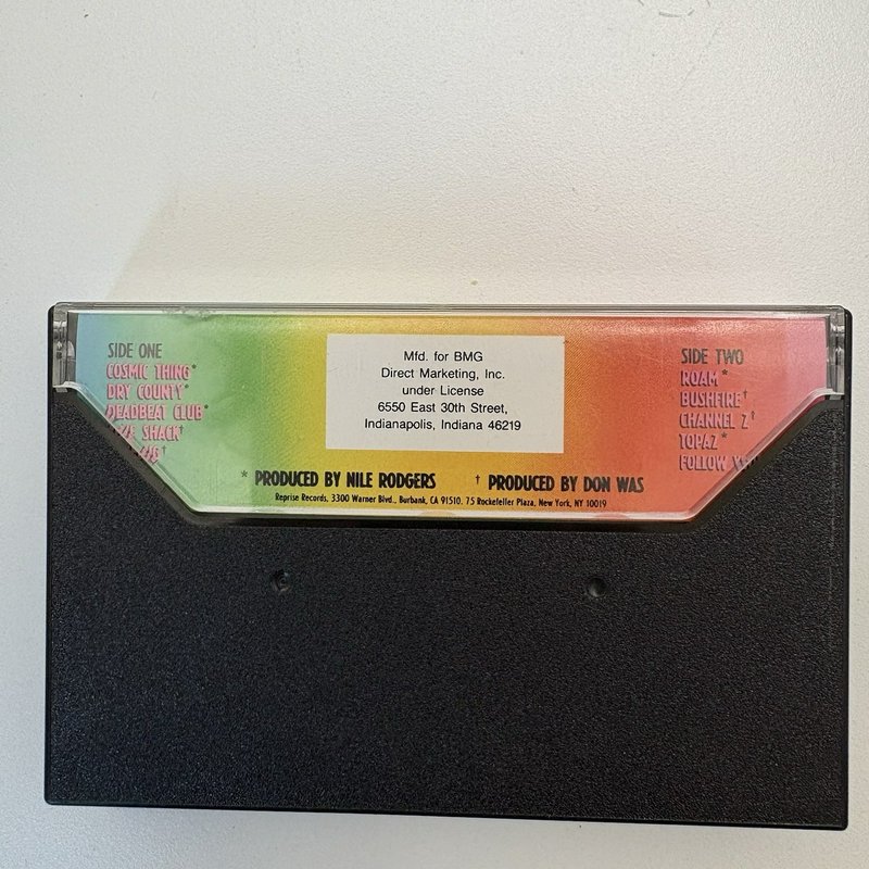 B-52’s Cassette Lot Love Shack Single + Cosmic Thing Album 1989 Reprise BMG