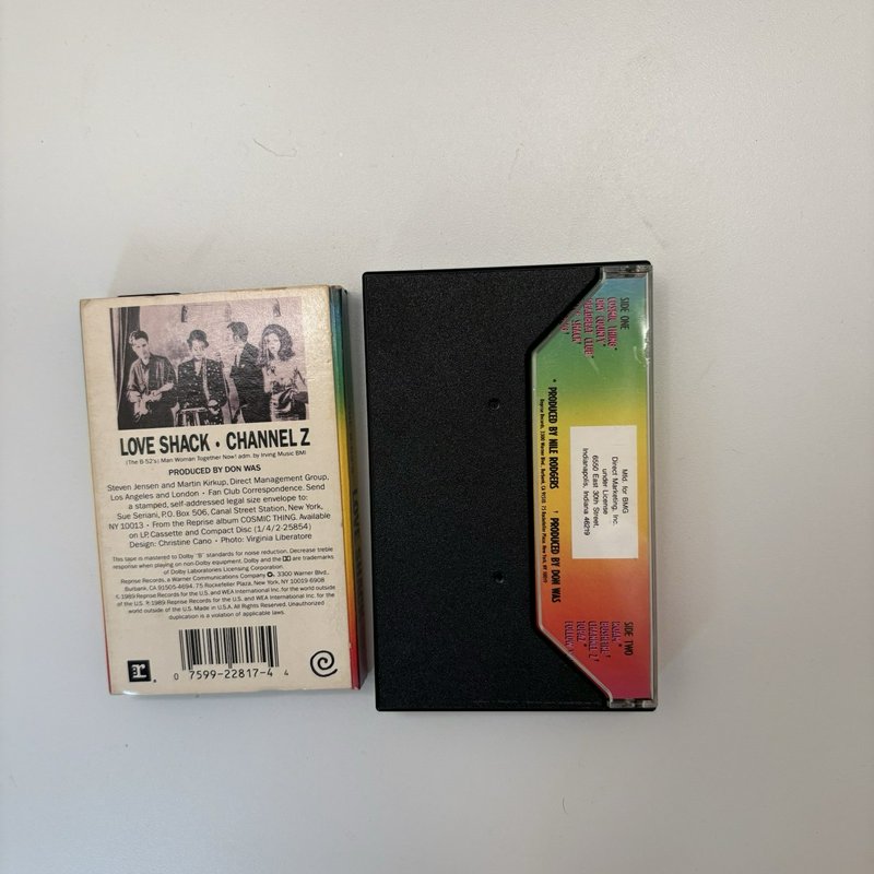 B-52’s Cassette Lot Love Shack Single + Cosmic Thing Album 1989 Reprise BMG