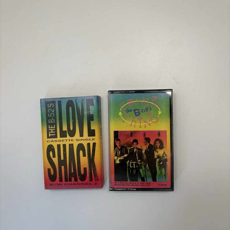 B-52’s Cassette Lot Love Shack Single + Cosmic Thing Album 1989 Reprise BMG