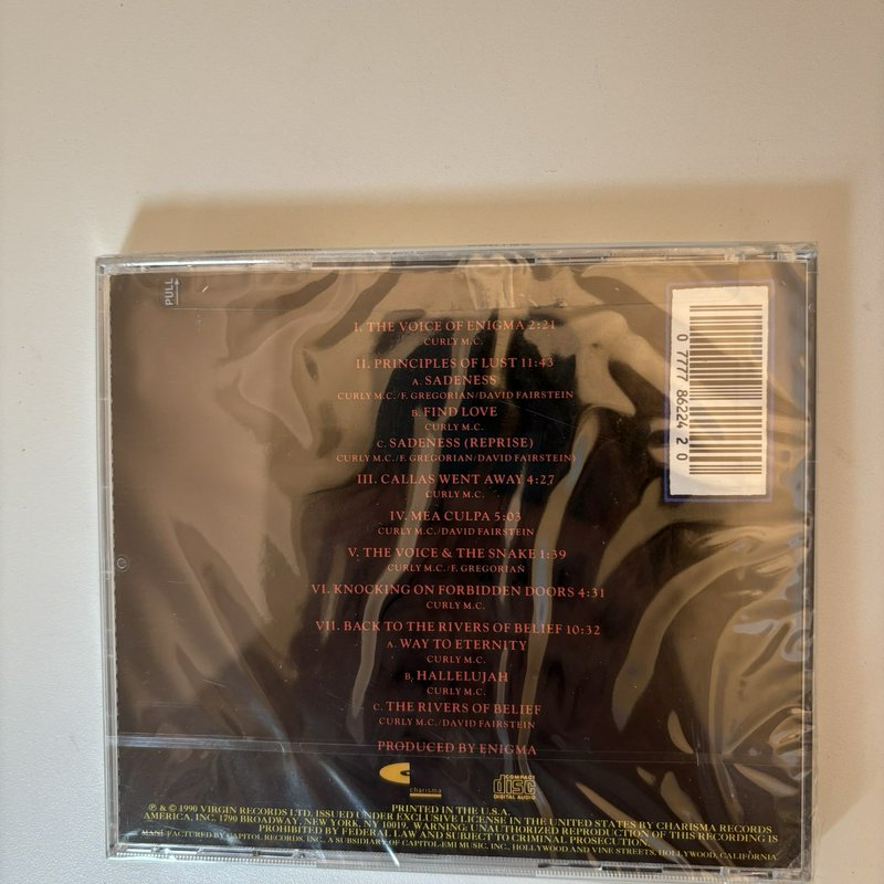 Enigma MCMXC a.D. CD 1990 Charisma Virgin Sealed New Original Pressing