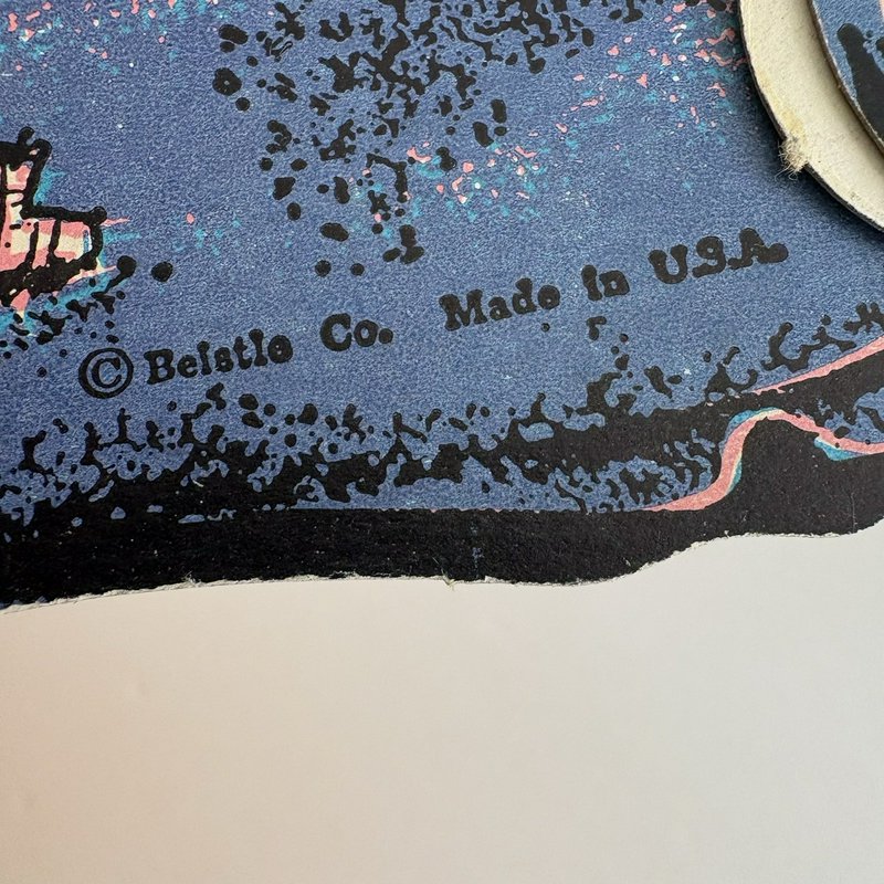 Vintage Beistle Halloween Scarecrow Pumpkin Honeycomb Centerpiece USA