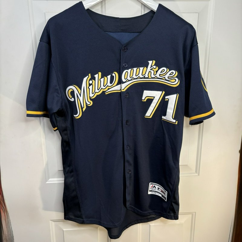 Milwaukee Brewers Josh Hader #71 Majestic Flex Base Jersey Size 44 MLB