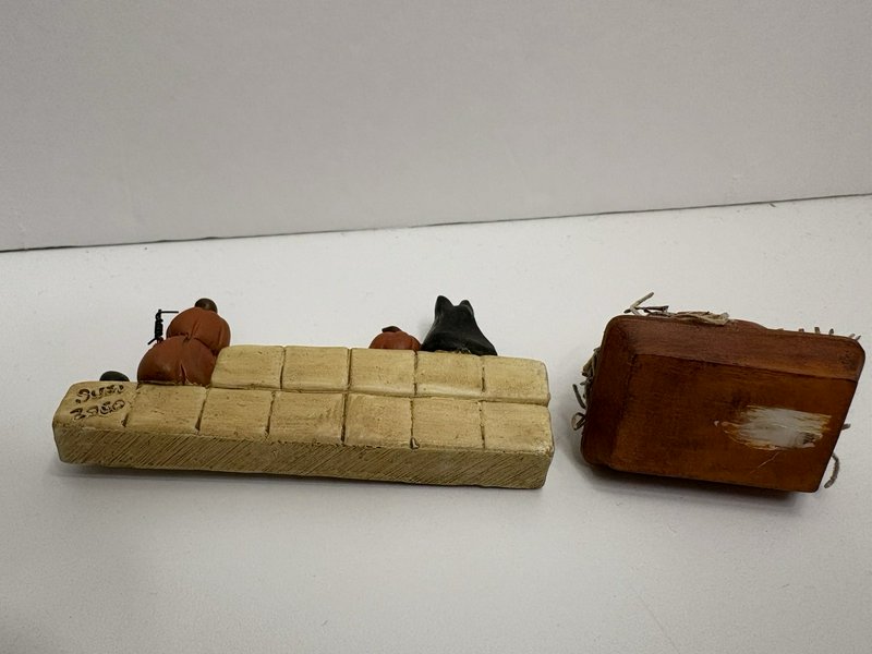 Suzi Skoglund Happy Harvest Cat Pumpkin (2000) & Jack O Lantern Figurines (2004)