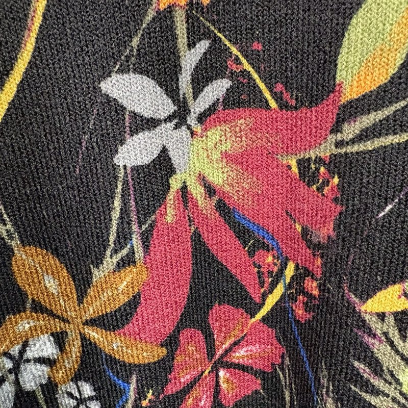 LuLaRoe Sarah Kimono Duster Cardigan Women’s L Black Floral Print Open Front