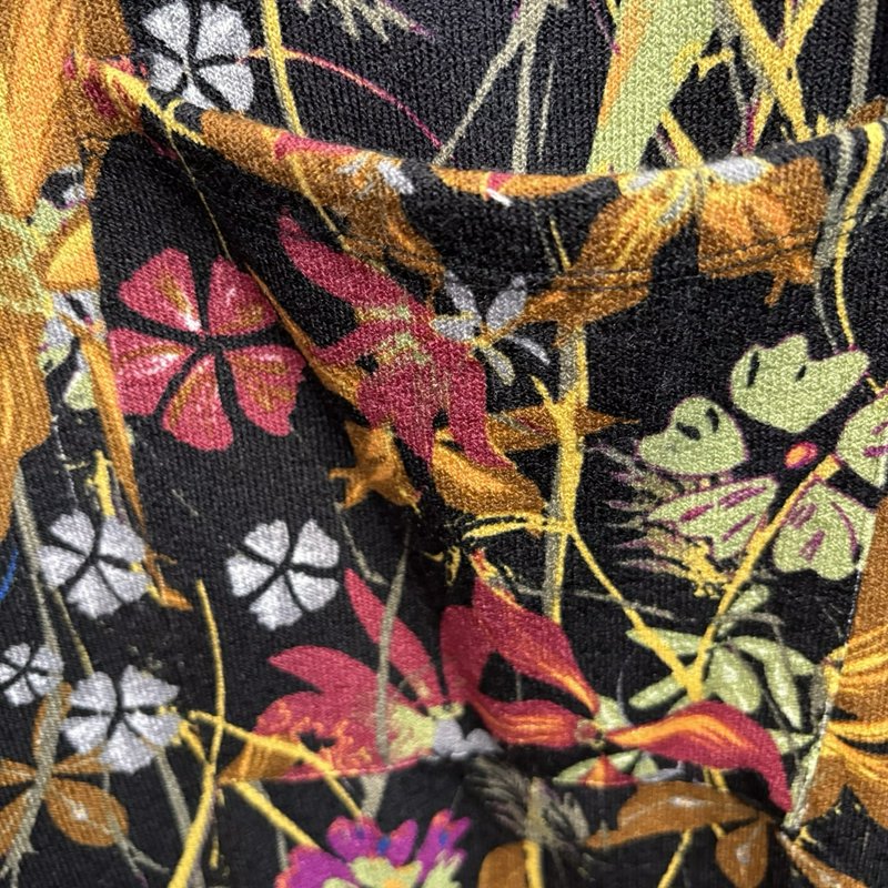 LuLaRoe Sarah Kimono Duster Cardigan Women’s L Black Floral Print Open Front