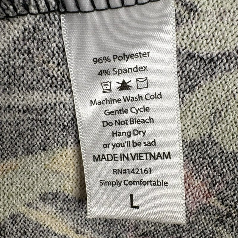 LuLaRoe Sarah Kimono Duster Cardigan Women’s L Black Floral Print Open Front