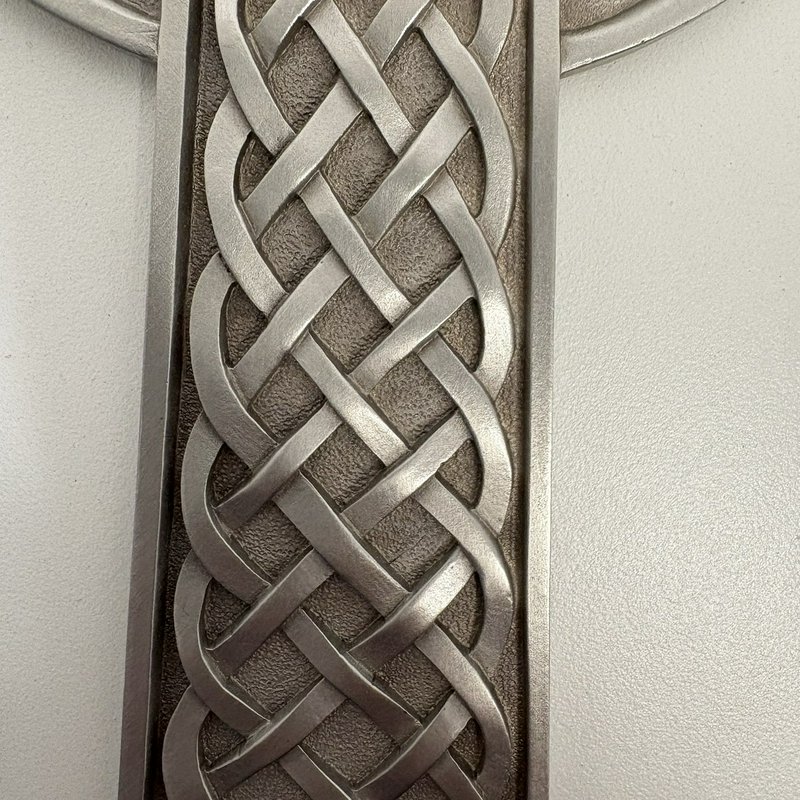 Celtic Cross Wall Plaque Claddagh Design Jeweled Cross Co. 2000 Ireland Decor 8”