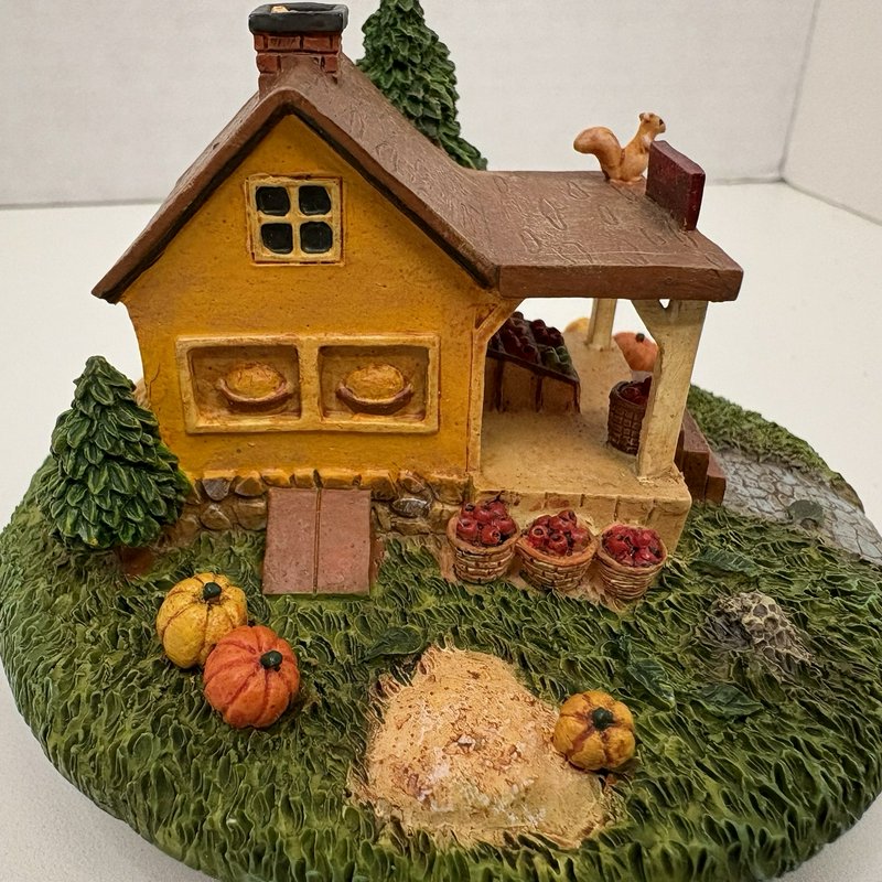 Lot of 2 Candle Toppers – Pumpkin Scarecrow (Crazy Mountain) & Fall Farmhouse