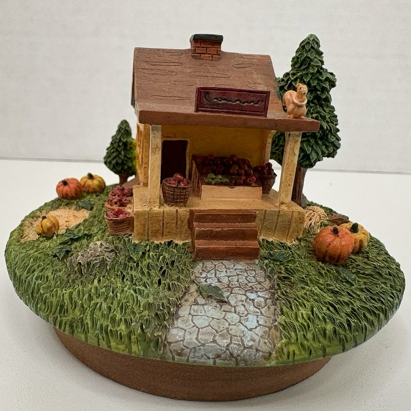 Lot of 2 Candle Toppers – Pumpkin Scarecrow (Crazy Mountain) & Fall Farmhouse