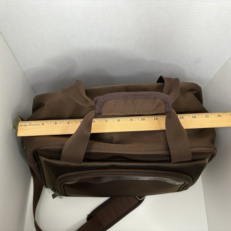 Claiborne Brown Overnight Weekender Travel Bag Carry On 16x9x11 Lock and Keys