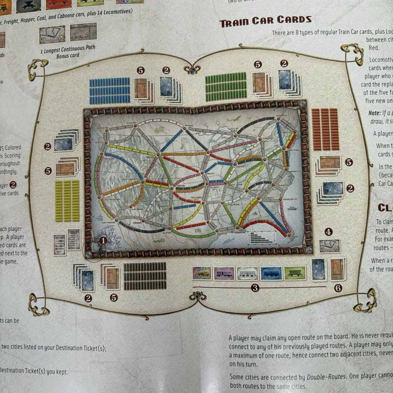 Days of Wonder Ticket To Ride by Alan R Moon Train Board Game Complete