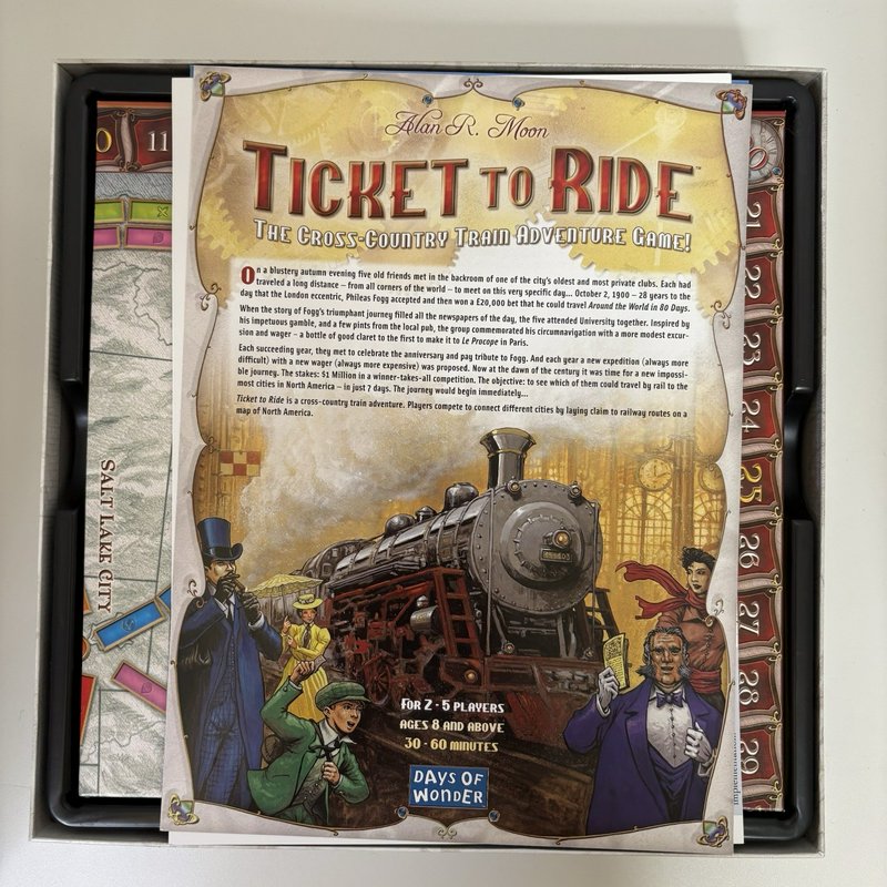 Days of Wonder Ticket To Ride by Alan R Moon Train Board Game Complete