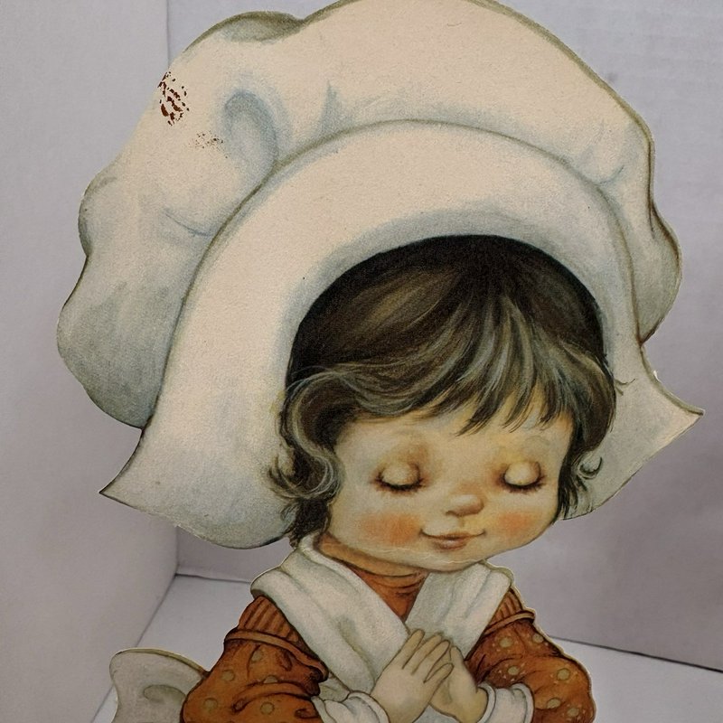 Vintage Hallmark Pilgrims Centerpiece & Salt Pepper Shakers Thanksgiving