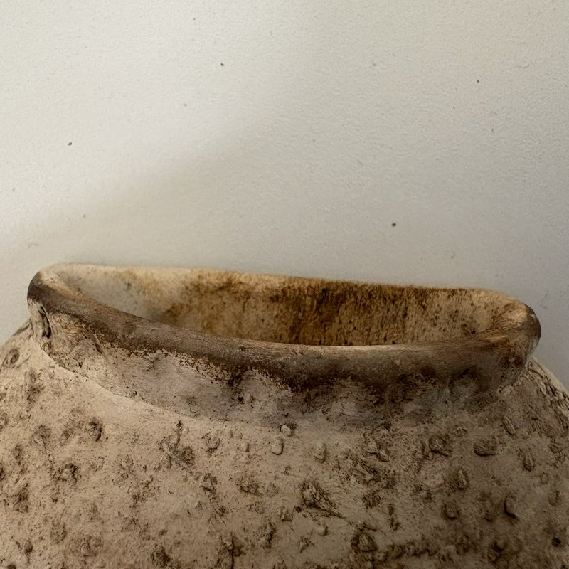 Peruvian Wall Pocket Vase Toro Muerto Petroglyph Design Arequipa Folk Art