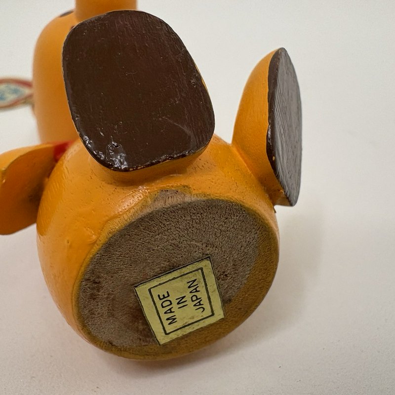 Vintage Walt Disney Productions Winnie the Pooh Wooden Figurine Japan 2.5”