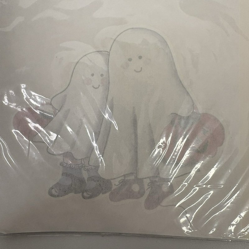 Vintage Banar Designs Full Color Halloween Ghost Iron-On Transfer Decal NOS