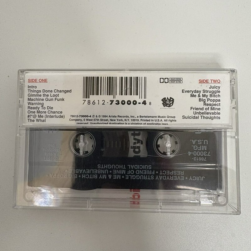 Notorious B.I.G. Ready to Die Cassette + CD Lot OG 1994 Bad Boy Arista Rap