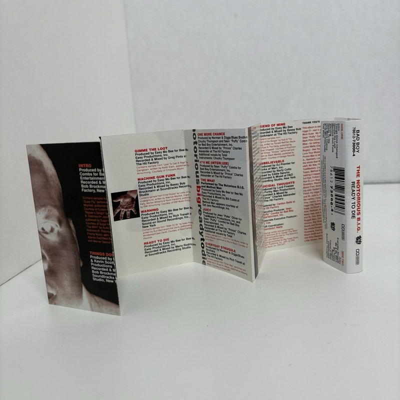 Notorious B.I.G. Ready to Die Cassette + CD Lot OG 1994 Bad Boy Arista Rap