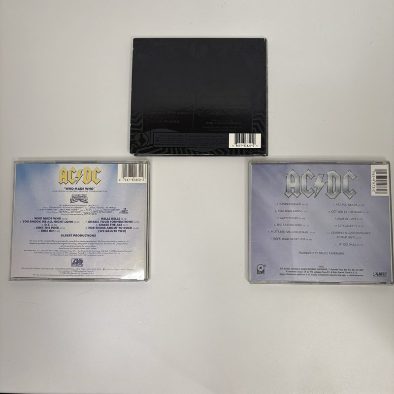 AC/DC CD Lot – Black Ice Digipak, Who Made Who, The Razors Edge – Rock Music