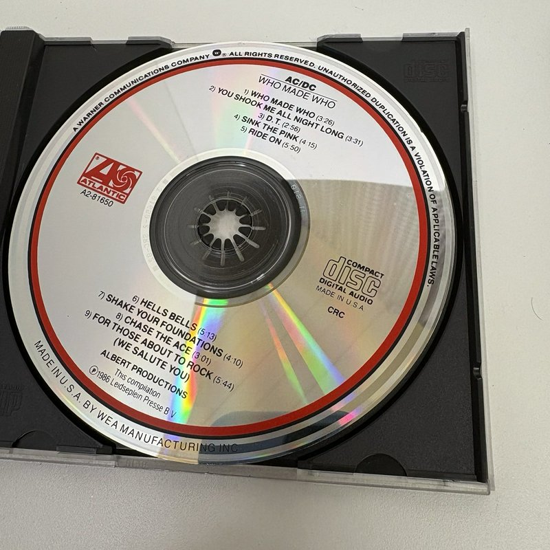 AC/DC CD Lot – Black Ice Digipak, Who Made Who, The Razors Edge – Rock Music