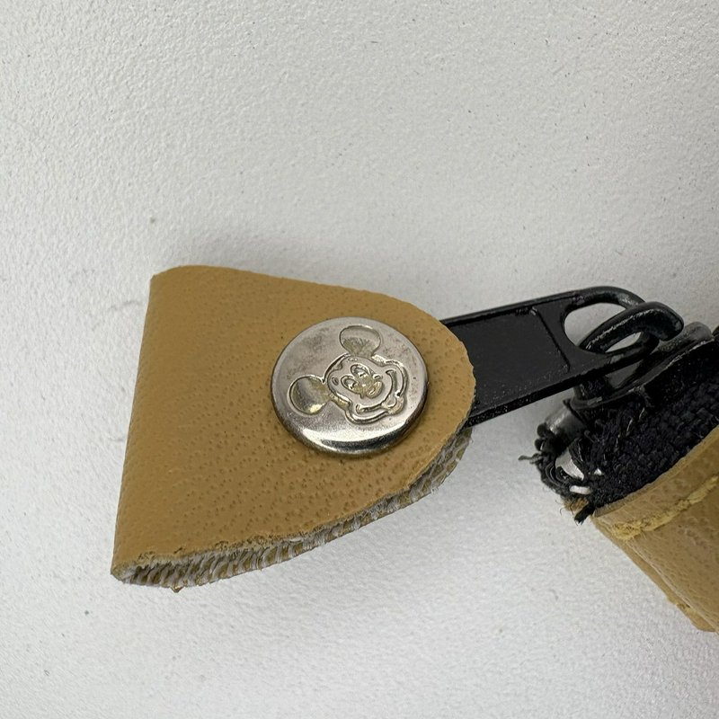 Vintage Disney Mickey Mouse Plaid Coin Purse Wallet Zip Pouch Tartan 4.5”