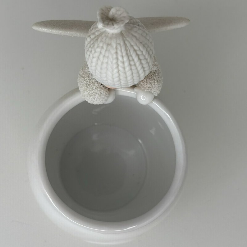 Department 56 Snowbabies Peace Angel Tealight Candle Holder 4” Glitter Wings