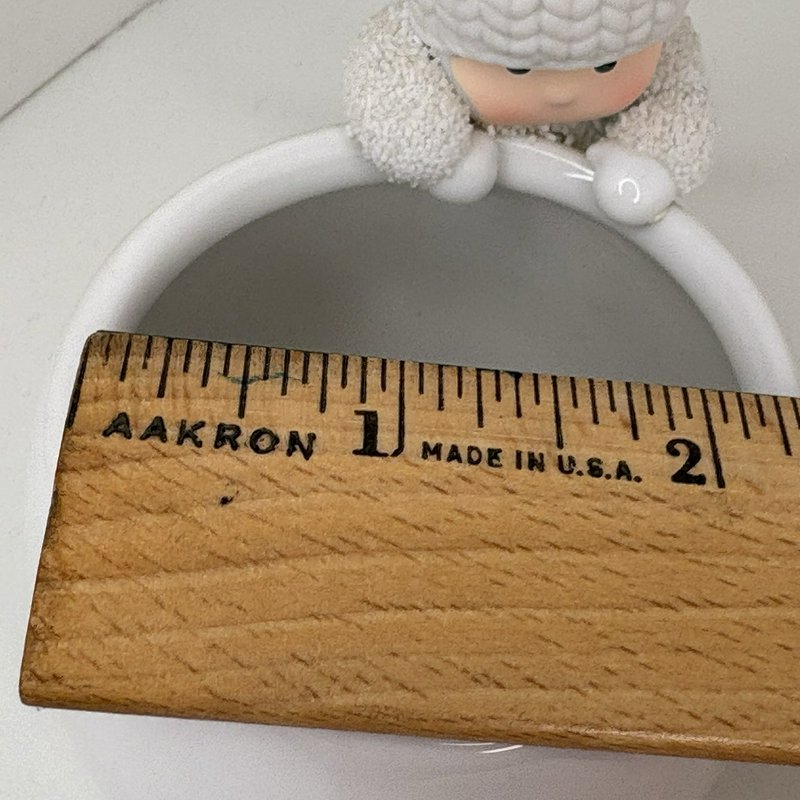 Department 56 Snowbabies Peace Angel Tealight Candle Holder 4” Glitter Wings