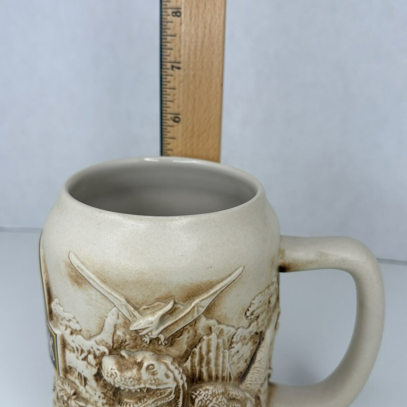 Jurassic Park Universal Studios 1993 Ceramic Beer Stein Mug Dinosaurs Amblin
