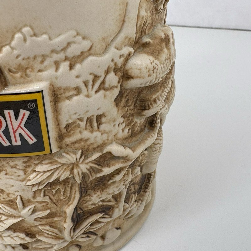 Jurassic Park Universal Studios 1993 Ceramic Beer Stein Mug Dinosaurs Amblin